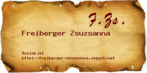Freiberger Zsuzsanna névjegykártya